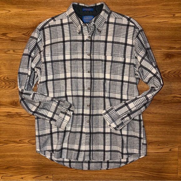 Vintage 1960’s Pendleton Wool Flannel Shirt Made In USA - Picture 7 of 9